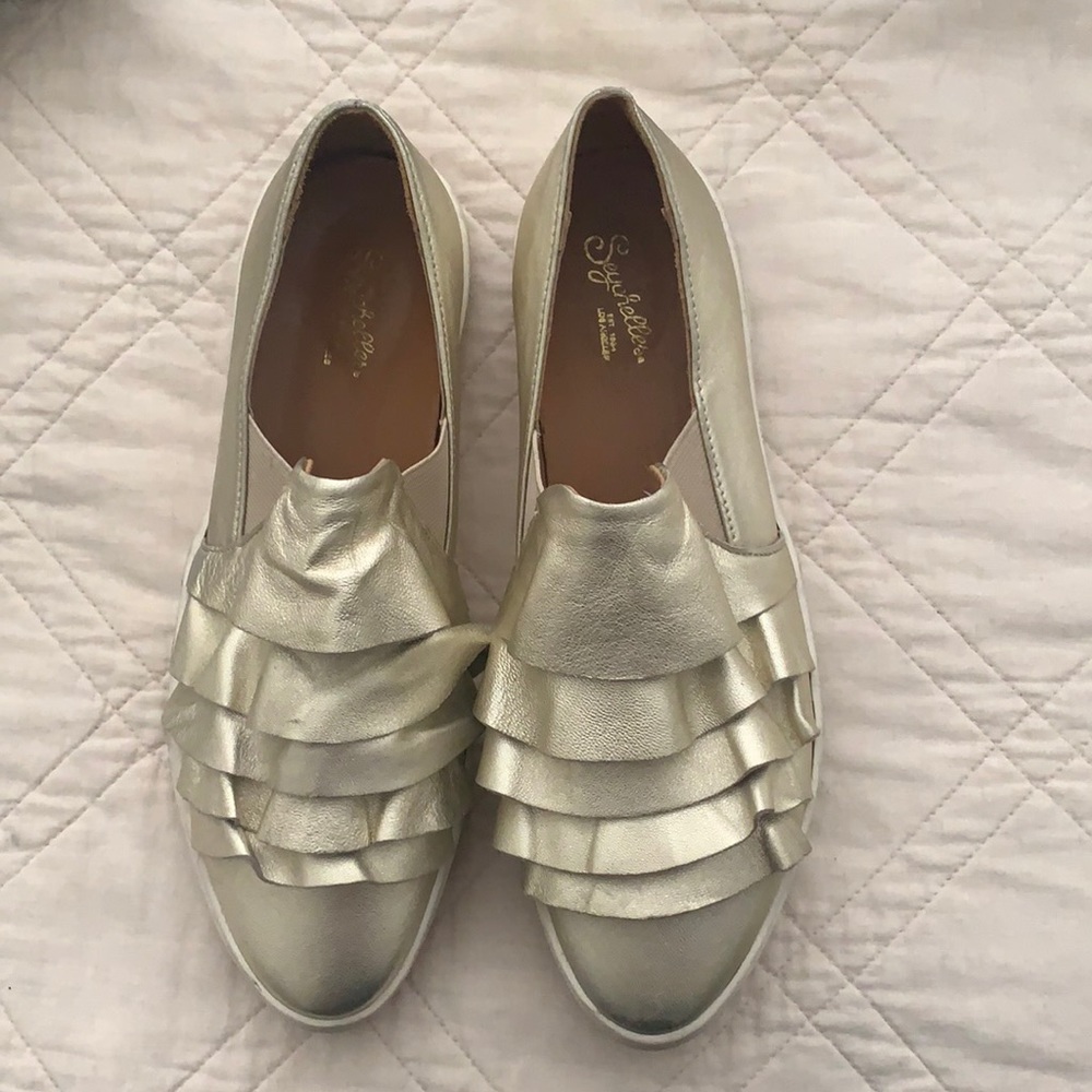 Seychelles Gold Slip ons